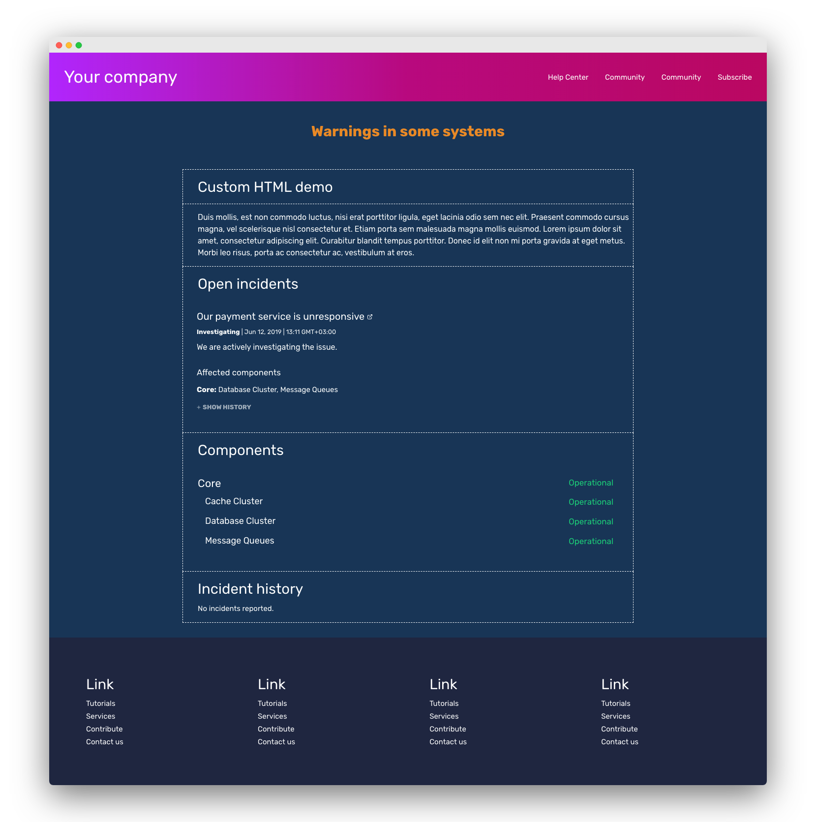 AdminLabs monitors